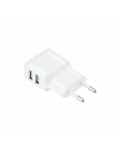 Wandlader - DUAL USB - 2.4 AMP - WIT