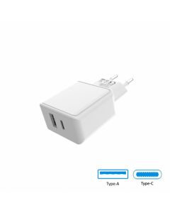 GRAB N GO - USB-C + USB-A WALL CHARGER