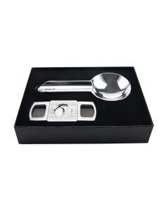 Zorr - Giftset - Asbak met Luxe Sigarenknipper - Chrome