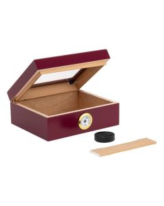 Xikar Humidor Supreme - Capri Glasstop High Gloss - Red