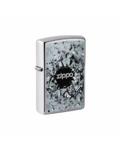 ZIPPO - STREET CHROME CONCRETE HOLE DESIGN