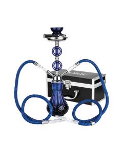 Hookah - Waterpijp set (2-slangen) - Blauw - In Alukoffer