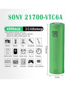 Sony VTC6A 21700 4000MAH 30A Battery